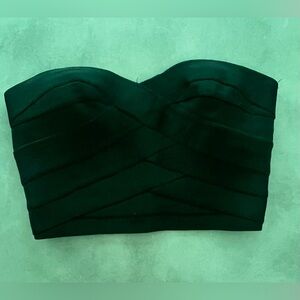 Charlotte Russe Black Strapless Bodycon Top